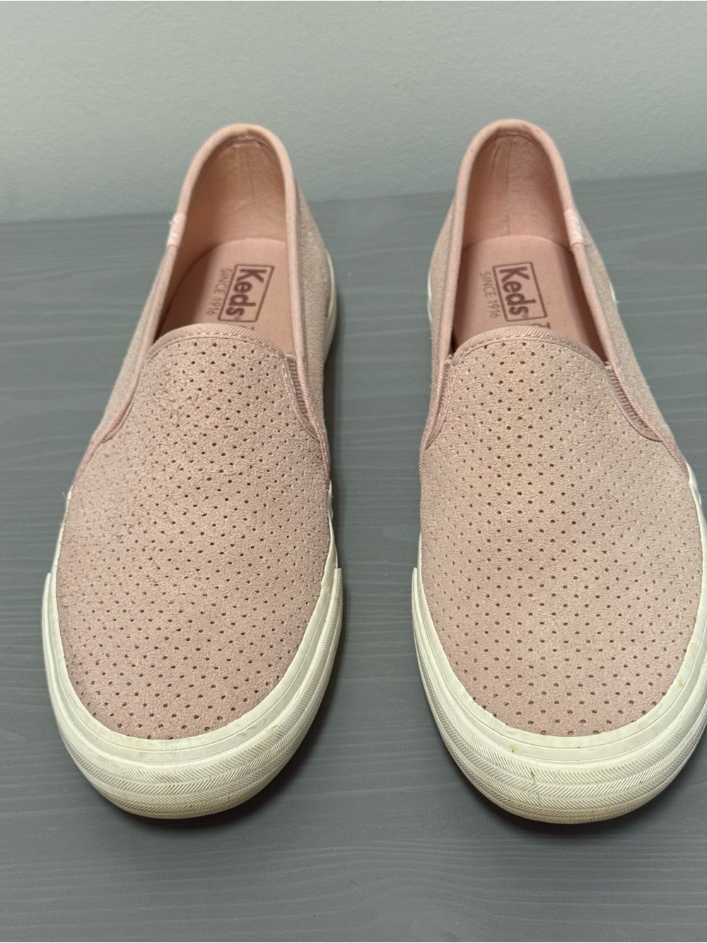 Keds Women's Blush Pink Slip-On Perforated Sneakers